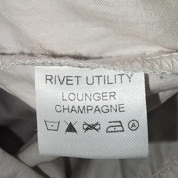 Rivet.Utility Lounger Champagne Jumpsuit Size M - Picture 3 of 6